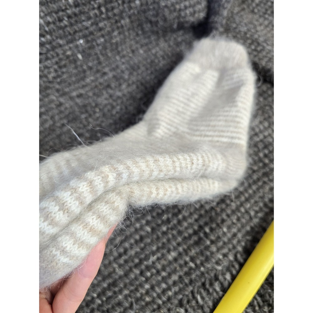 Men's Hand Knitted Goat Down Wool Socks Thermal Winter Warm Soft Unisex Size L
